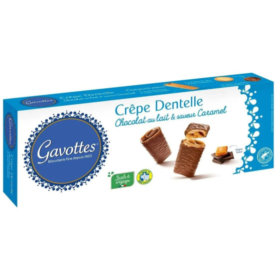 CREPE DENTELLE CHOCOLAT AU LAIT ET CARAMEL GAVOTTES 90G
