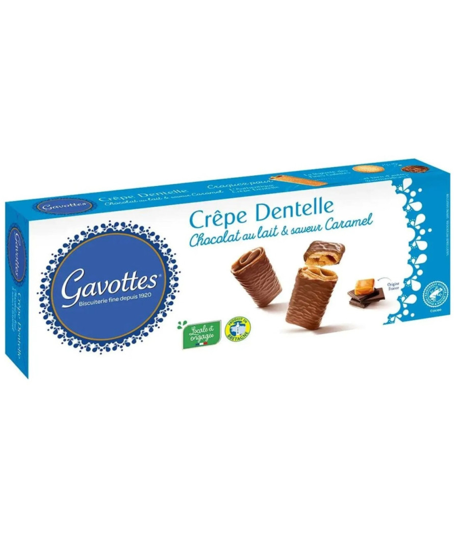 CREPE DENTELLE CHOCOLAT AU LAIT ET CARAMEL GAVOTTES 90G