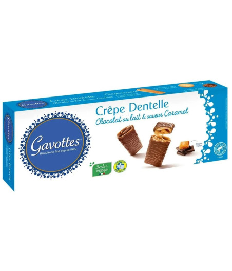 CREPE DENTELLE CHOCOLAT AU LAIT ET CARAMEL GAVOTTES 90G