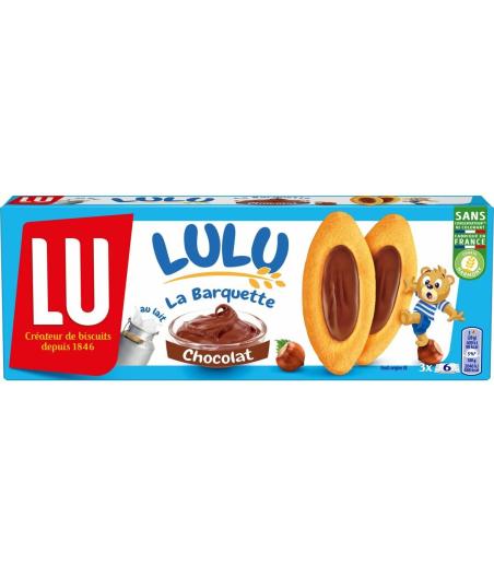 BISCUITS LULU LA BARQUETTE CHOCOLAT LU 120G