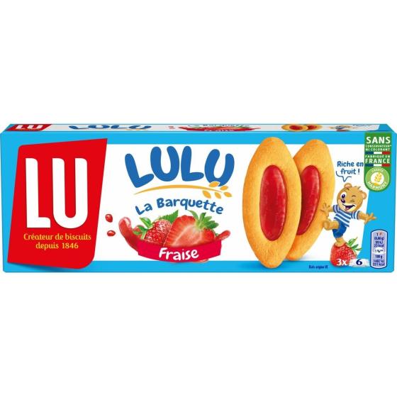 BISCUITS LULU LA BARQUETTE FRAISE LU 120 G