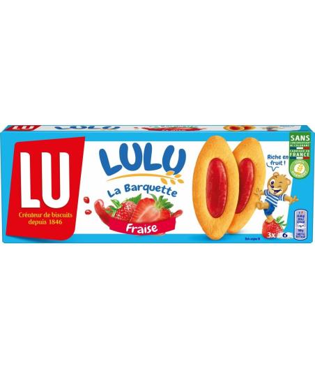 BISCUITS LULU LA BARQUETTE FRAISE LU 120 G