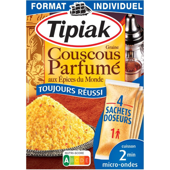 COUSCOUS PARFUME AUX EPICES DU MONDE TIPIAK 260G
