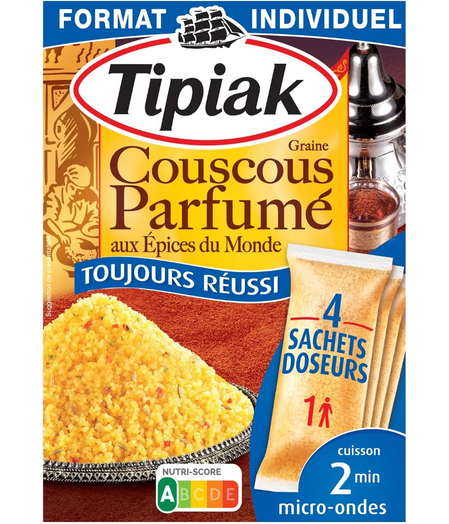COUSCOUS PARFUME AUX EPICES DU MONDE TIPIAK 260G