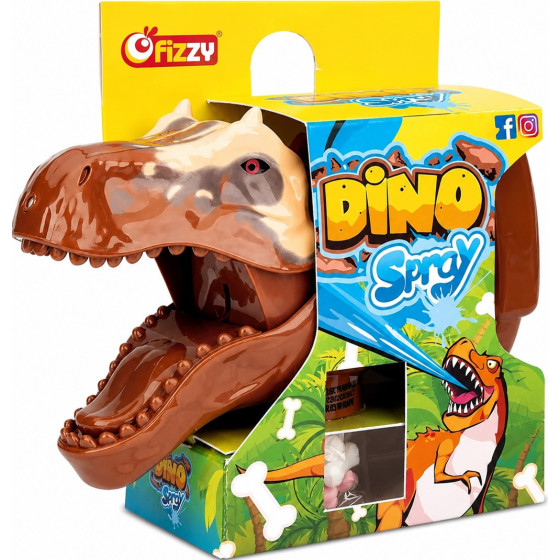 PISTOLET À EAU FIZZY DINO SPRAY ET BONBON 12G