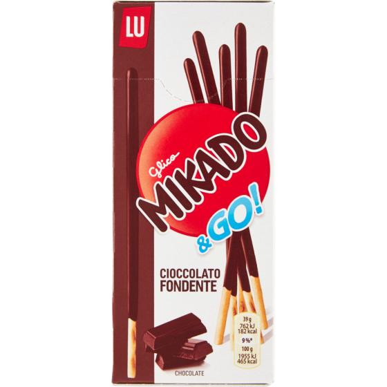BISCUITS NAPPES AU CHOCOLAT FONDENTE MIKADO LU 39G