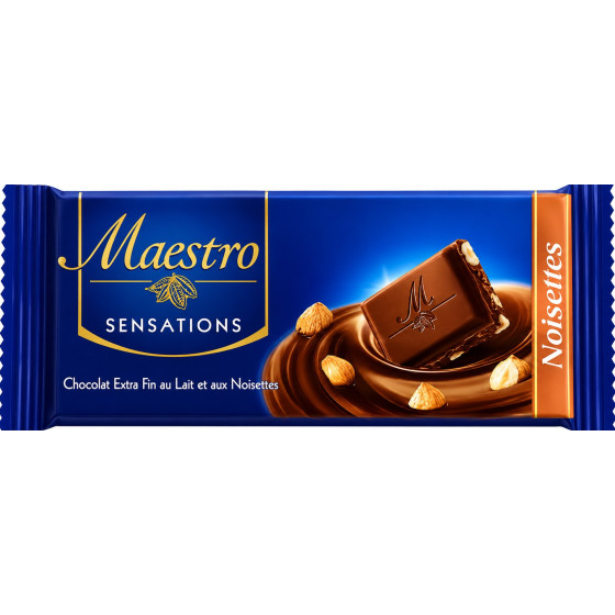 TABLETTE DE CHOCOLAT AU LAIT MAESTRO NOISETTE 30G