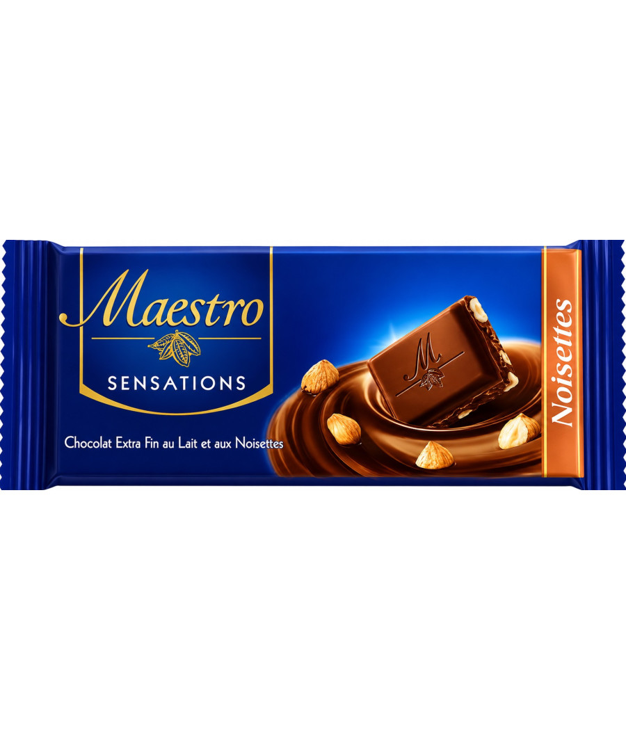 TABLETTE DE CHOCOLAT AU LAIT MAESTRO NOISETTE 30G