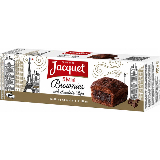 MINI CAKES AUX PEPITES DE CHOCOLAT JACQUET X5 150G