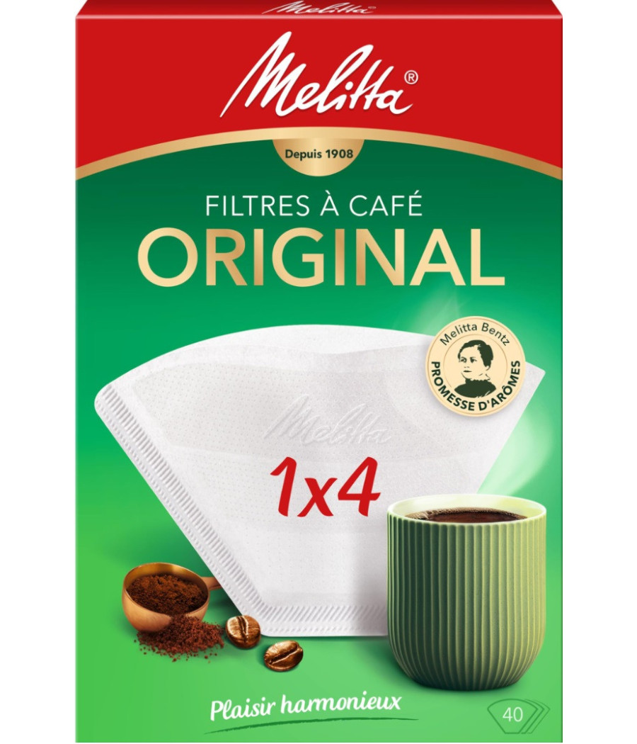 FILTRES À CAFÉ MELITTA 1X4 X40