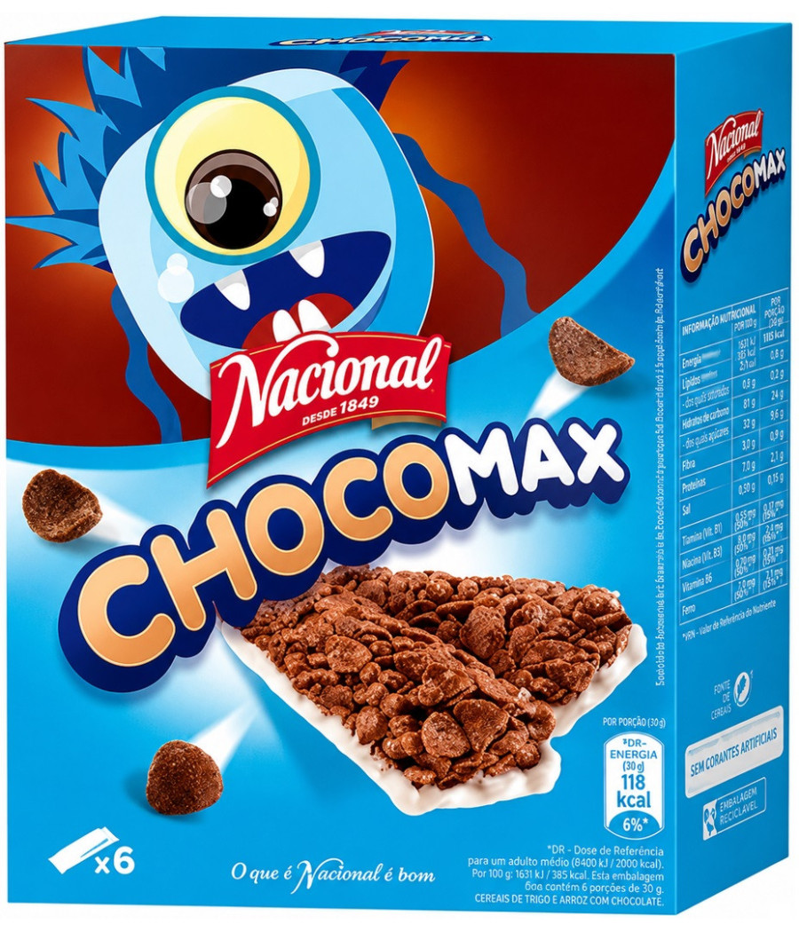 BARRE DE CEREALE CHOCOMAX X6 126G