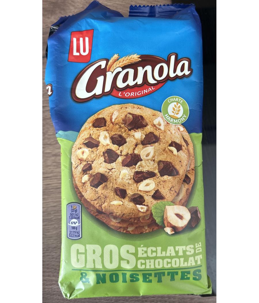 COOKIES CHOCOLAT & NOISETTES GRANOLA LU 184G