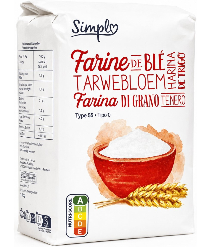 FARINE DE BLE T55 SIMPL 100G