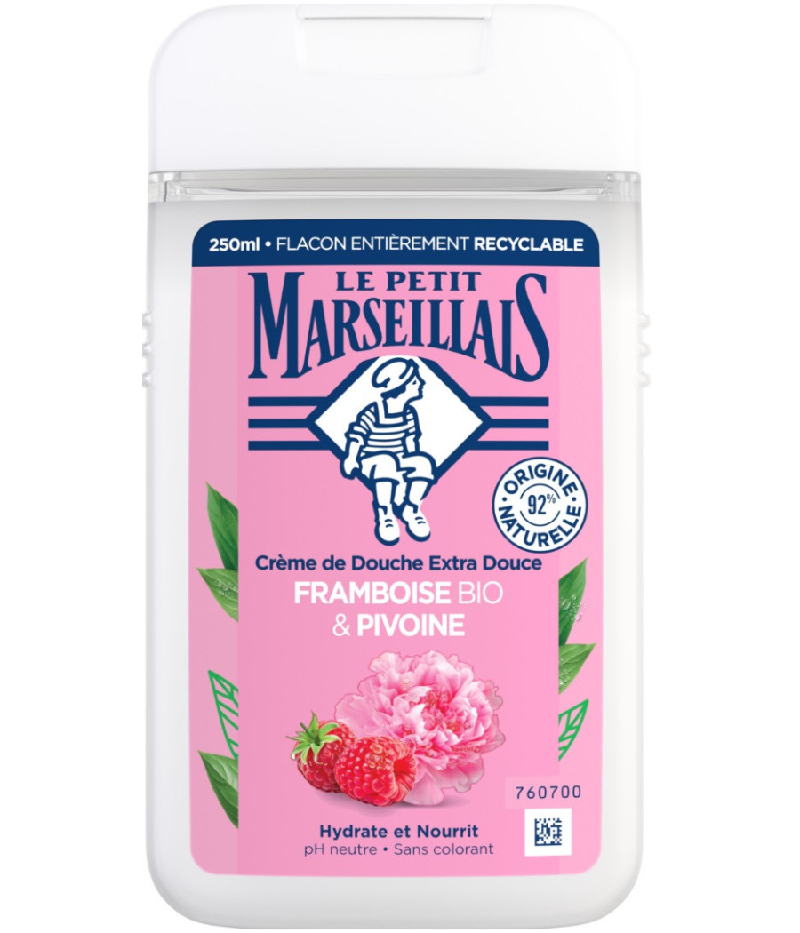 GEL DOUCHE EXTRA DOUCE FRAMBOISE BIO ET PIVOINE LE PETIT MARSEILLSAIS 250ML