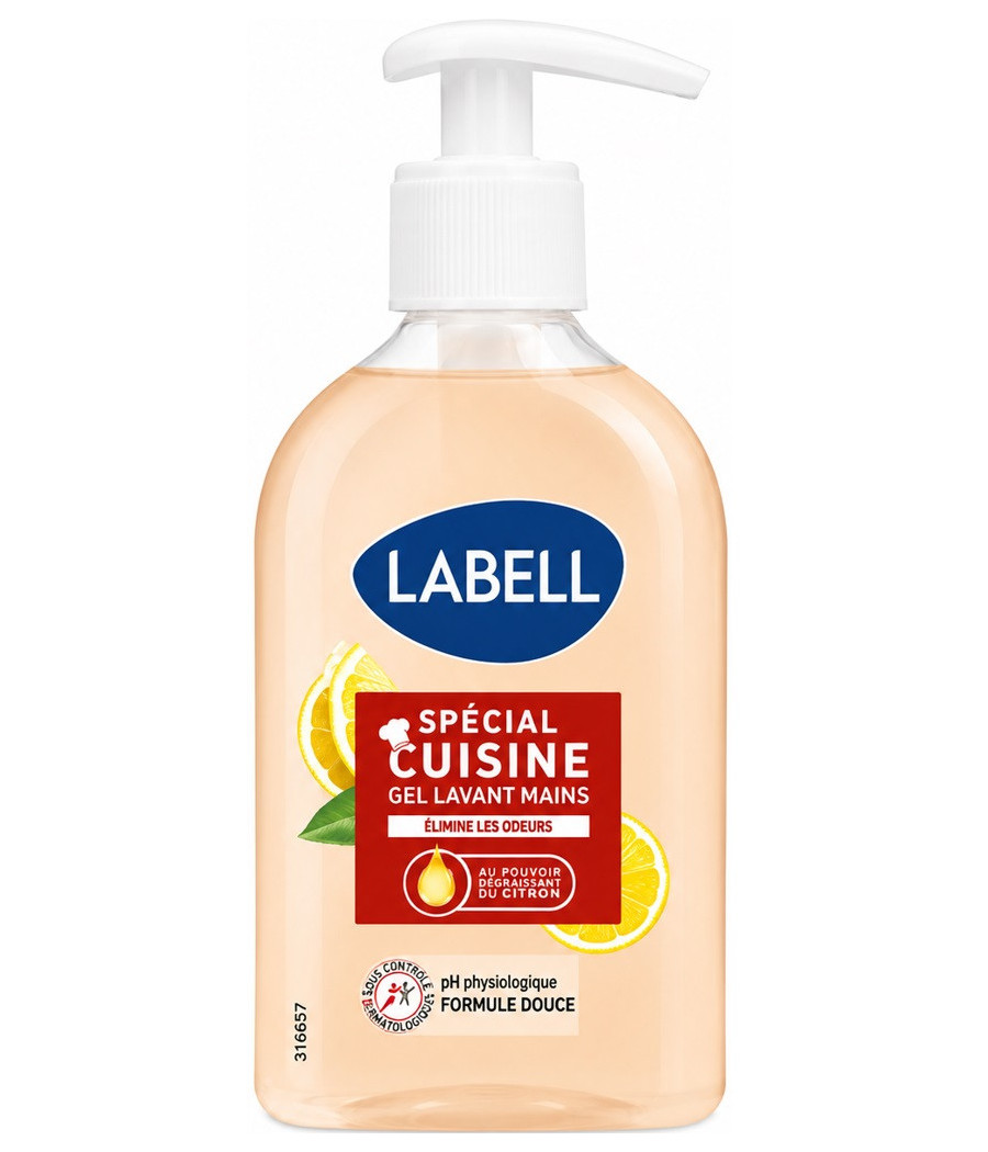 GEL LAVANT MAINS LABELL ANTI-ODEURS SPÉCIAL CUISINE 300ML
