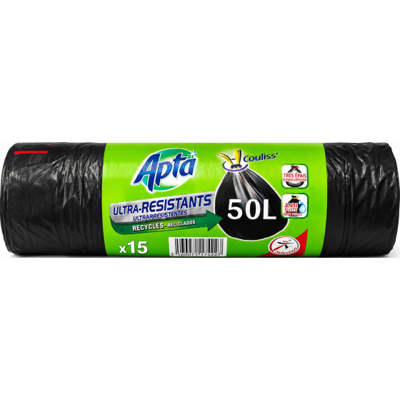 SAC POUBELLE ULTRA RESISTANT APTA X15 50L