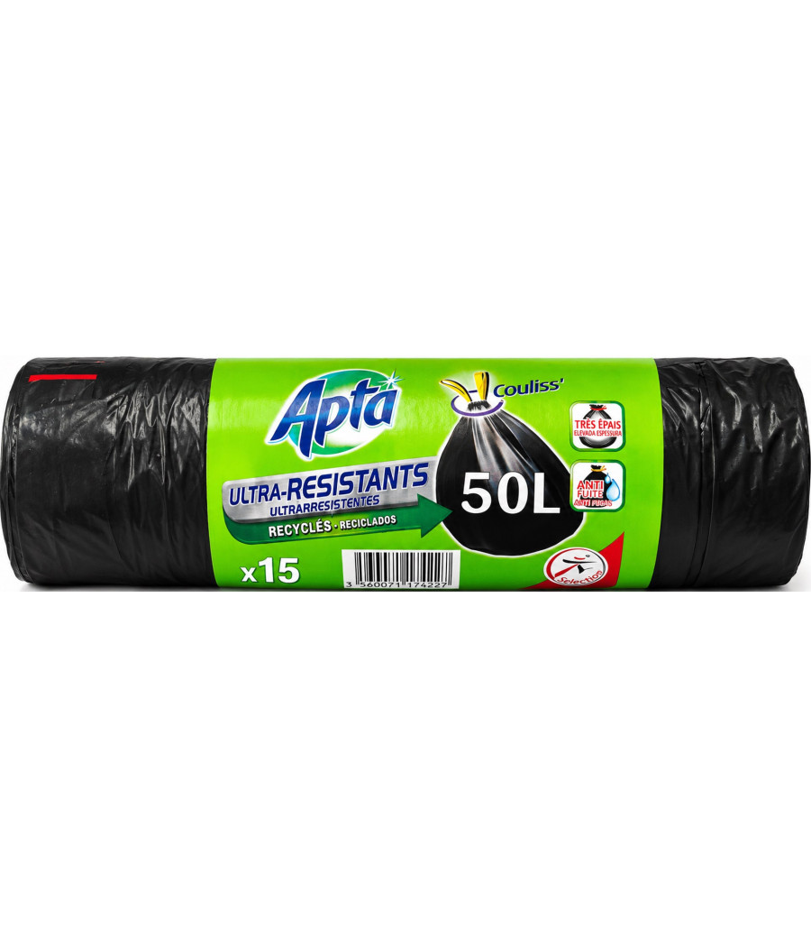 SAC POUBELLE ULTRA RESISTANT APTA X15 50L