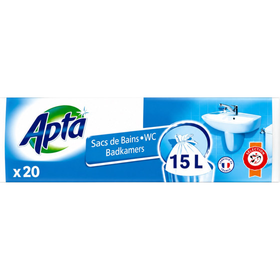 SACS POUBELLE APTA SALLE DE BAIN X20 15L