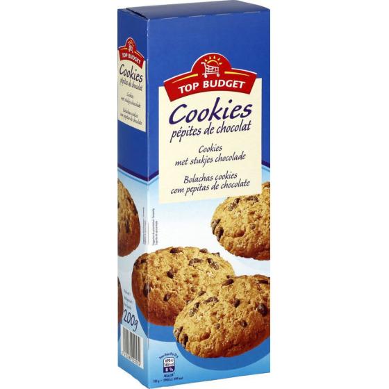 COOKIES PEPITES DE CHOCOLAT TOP BUDGET 200G