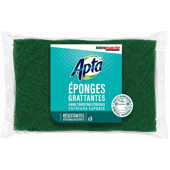ÉPONGES APTA GRATTANTES RÉSISTANTES X3