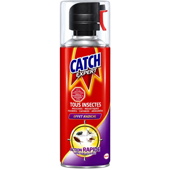 INSECTICIDE AEROSOL TOUT INSECTES VOLANTS ET RAMPANTS CATCH 400ML