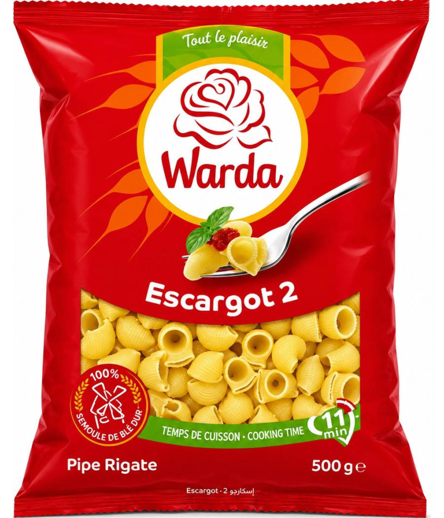 PATES ESCARGOT WARDA 500G