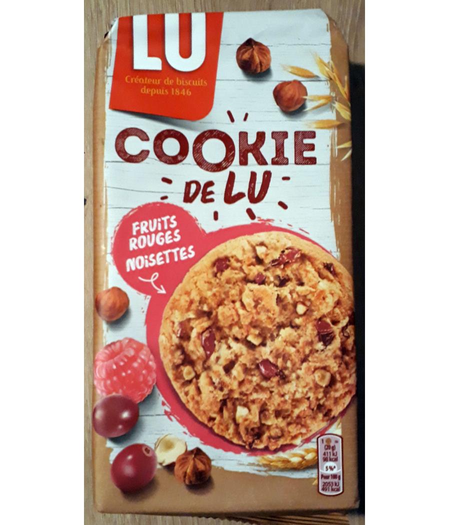 COOKIE DE FRUITS ROUGES NOISETTES  LU 160G