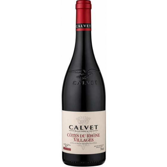 BOUTEILLE DE VIN CALVET CÔTES DU RHÔNE VILLAGES 75CL