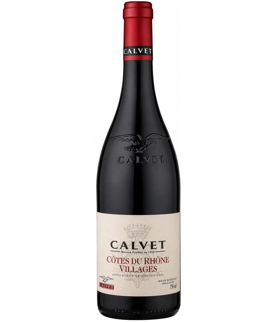 BOUTEILLE DE VIN CALVET CÔTES DU RHÔNE VILLAGES 75CL