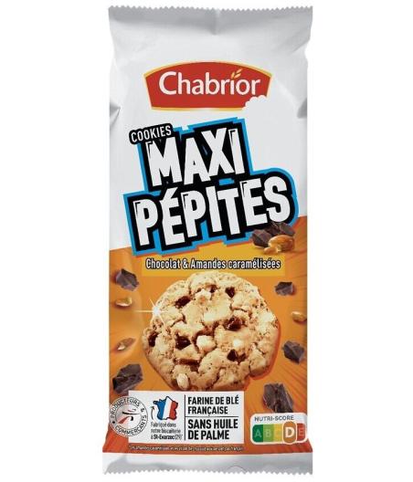 COOKIES MAXI PEPITES DE CHOCOLAT & AMANDES CARAMELISEES CHABRIOR 184G