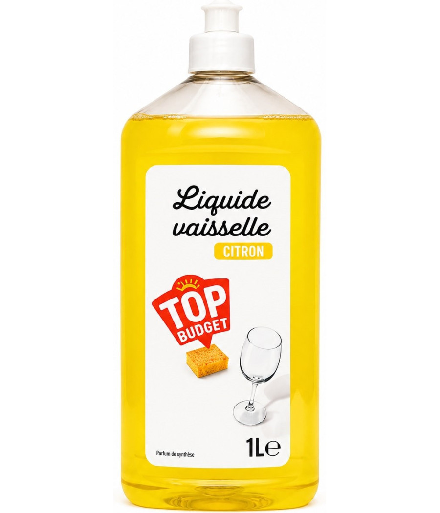 LIQUIDE VAISSELLE CITRON TOP BUDGET 1L