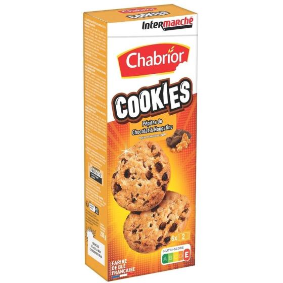 COOKIES PEPITES DE CHOCOLAT & NOUGATINE CHABRIOR 200G