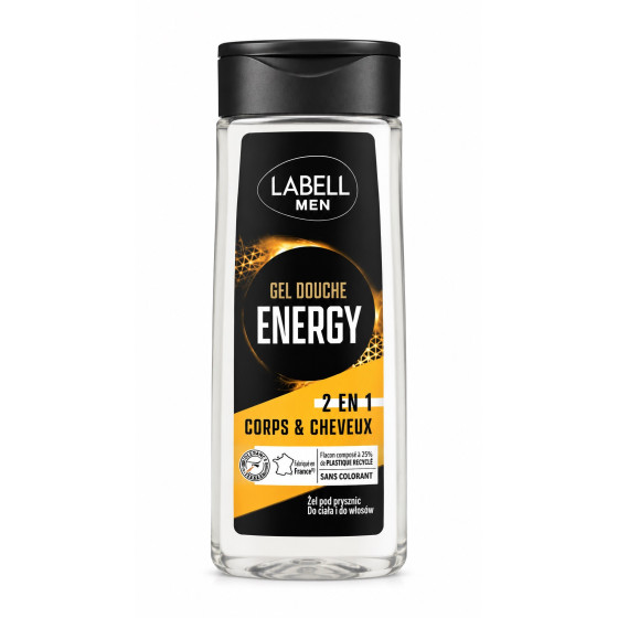 GEL DOUCHE MEN ENERGY 2EN1 CORPS ET CHEVEUX LABELL 250ML