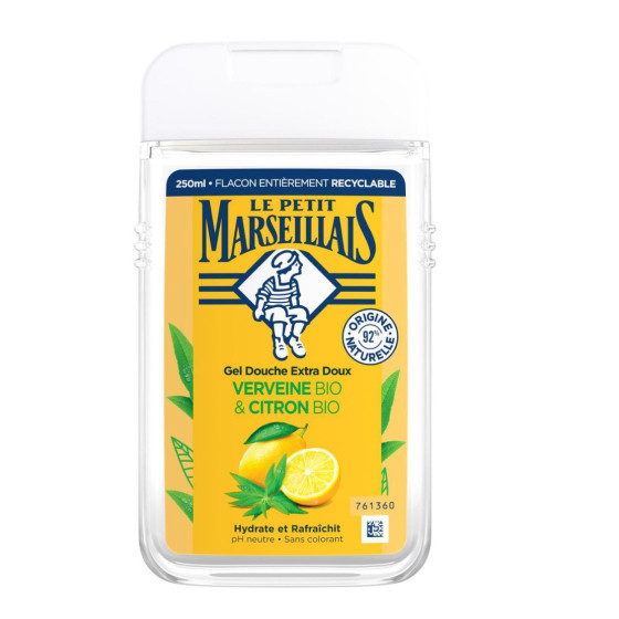 GEL DOUCHE VERVEINE ET CITRON BIO LE PETIT MARSEILLAIS 250ML