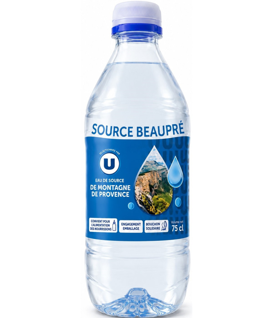 EAU DE SOURCE BOUCHON SPORT BEAUPRE 75CL
