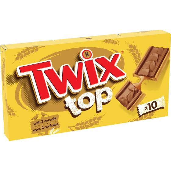BISCUITS CARAMEL ET CHOCOLAT AU LAIT TWIX TOP 210G