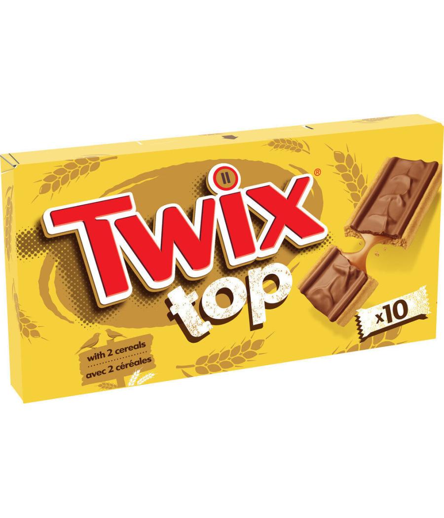 BISCUITS CARAMEL ET CHOCOLAT AU LAIT TWIX TOP 210G