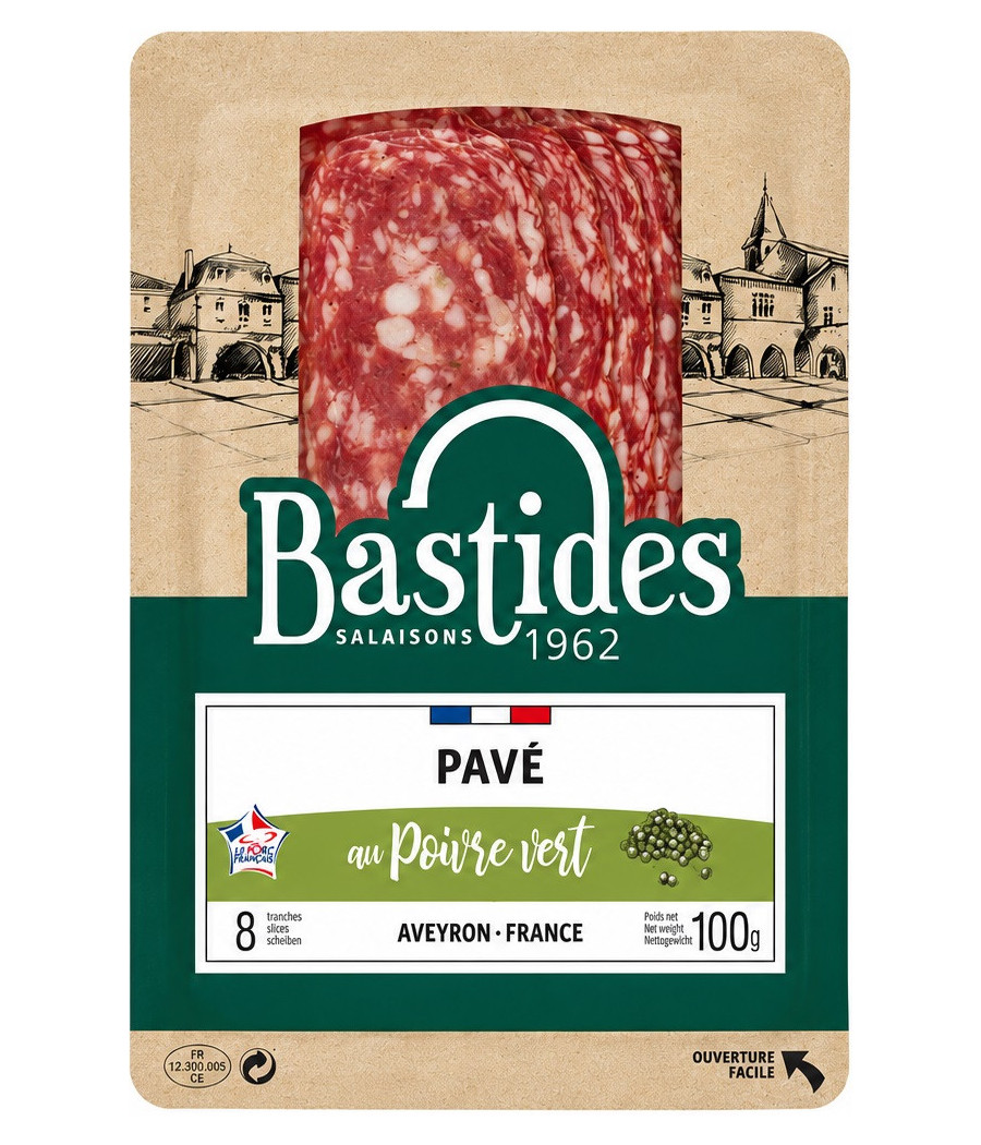 PAVÉ BASTIDES AU POIVRES VERT 100G