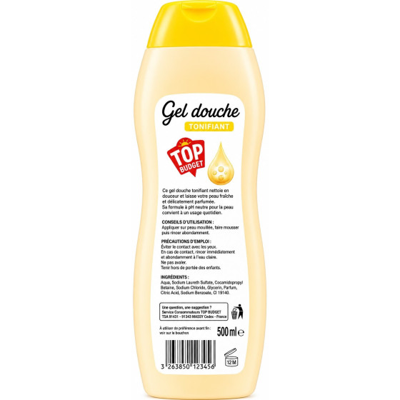 GEL DOUCHE TOP BUDGET VANILLE 500ML