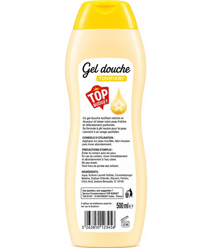 GEL DOUCHE TOP BUDGET VANILLE 500ML