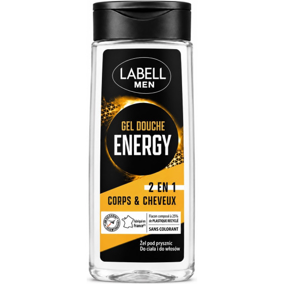 GEL DOUCHE MEN ENERGY 2EN1 CORPS ET CHEVEUX LABELL 250ML