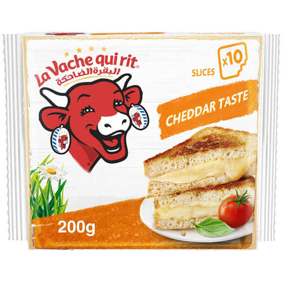 FROMAGE TRANCHE VACHE QUI RIT SLICE CHEDDAR TASTE 200G