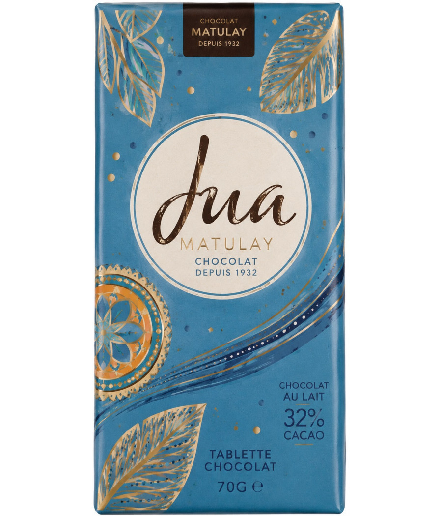TABLETTE DE CHOCOLAT AU LAIT JUA MATULAY 70G