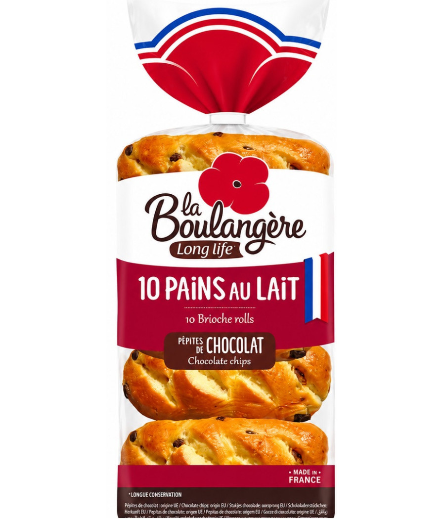 PAINS AU LAIT LA BOULANGÈRE PÉPITE DE CHOCOLATS X10 350G