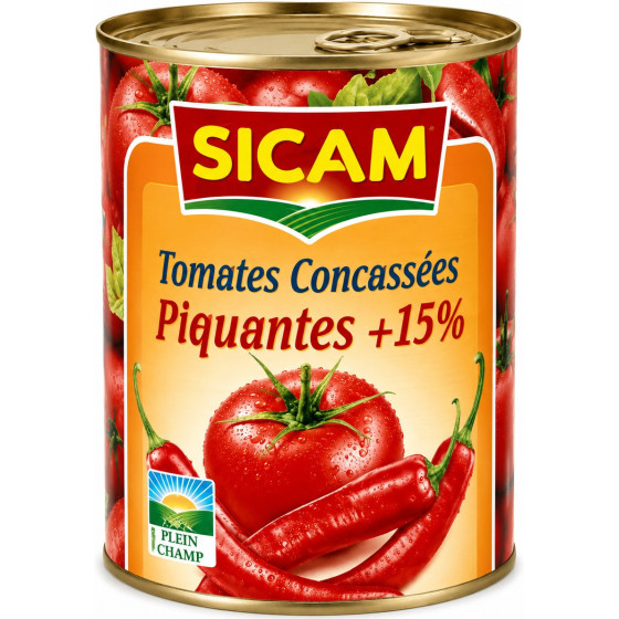 TOMATE CONCASSÉE SICAM PIQUANTES 15% 400G