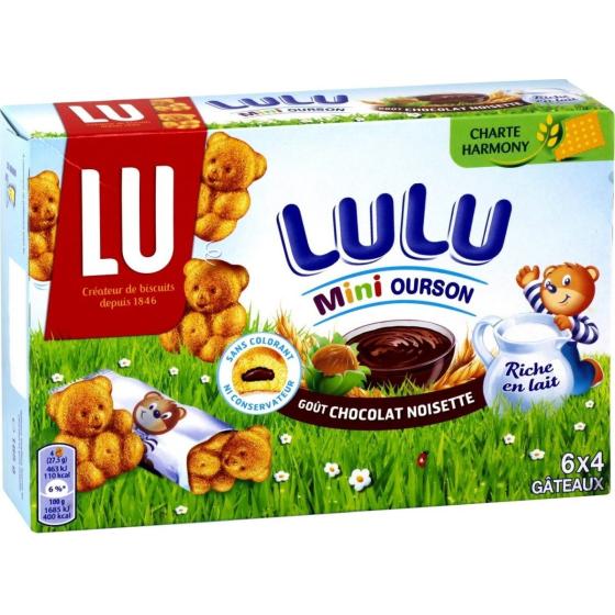 GATEAU MINI OURSON CHOCOLAT NOISETTE LU 165 G