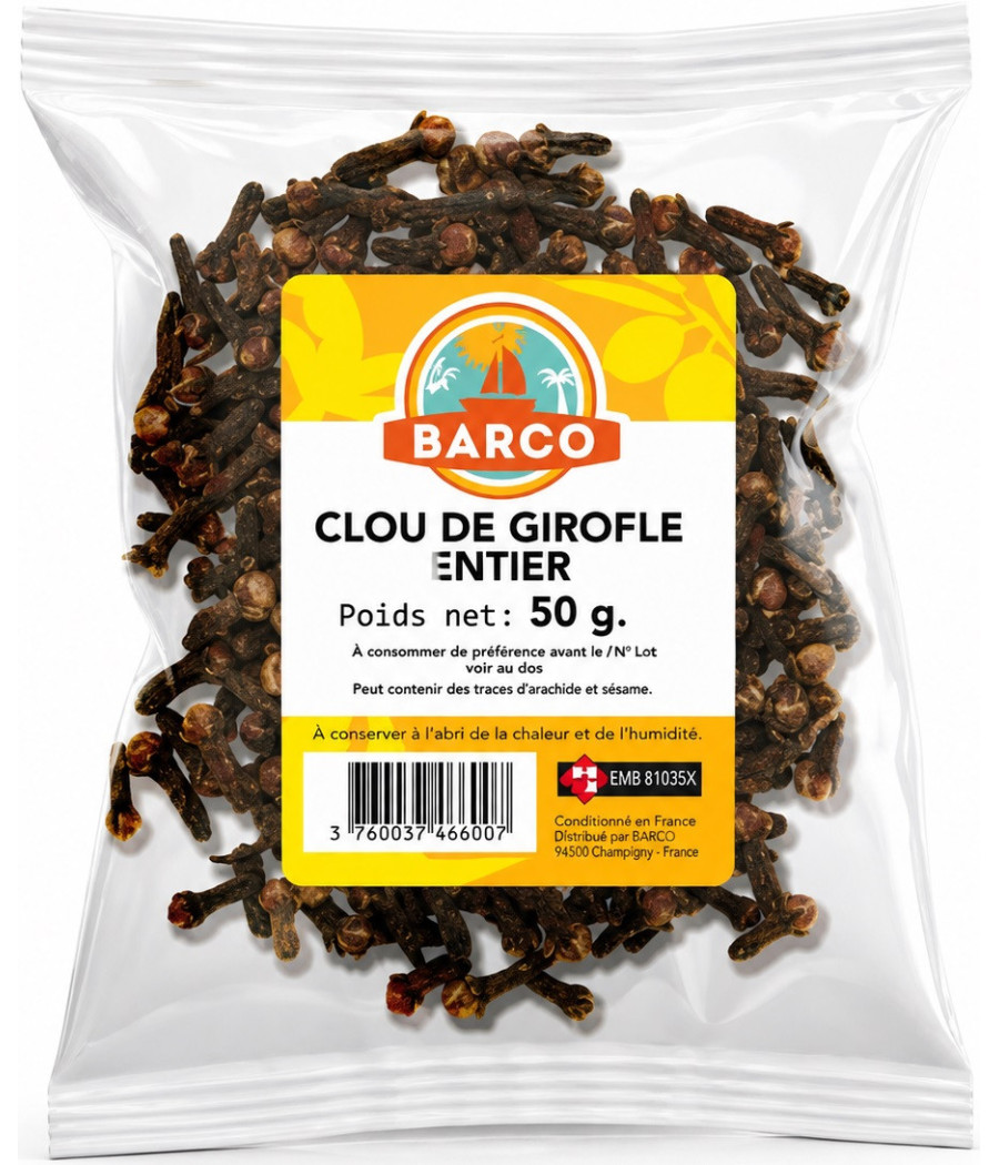 CLOUS DE GIROFLE ENTIER BARCO 50G