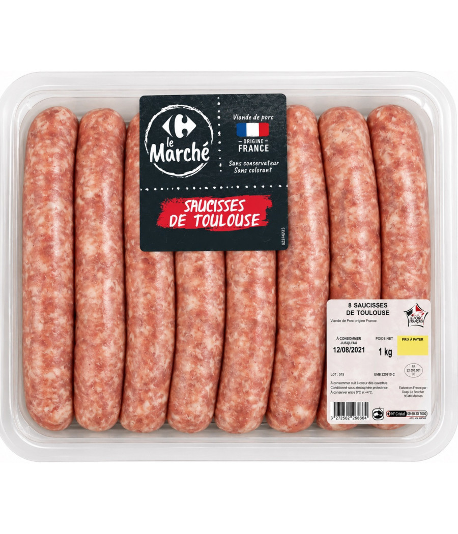 SAUCISSE TOULOUSE X10 1KG