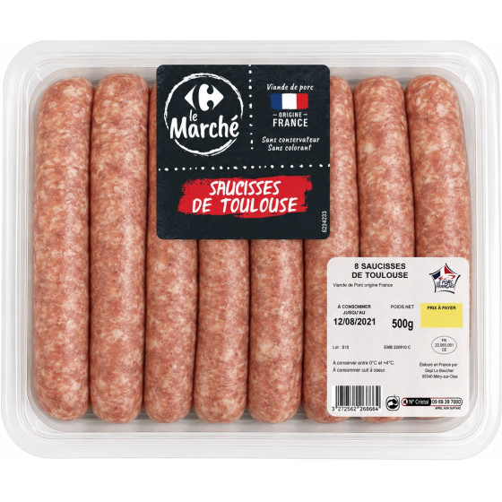 SAUCISSE TOULOUSE 5X100GR
