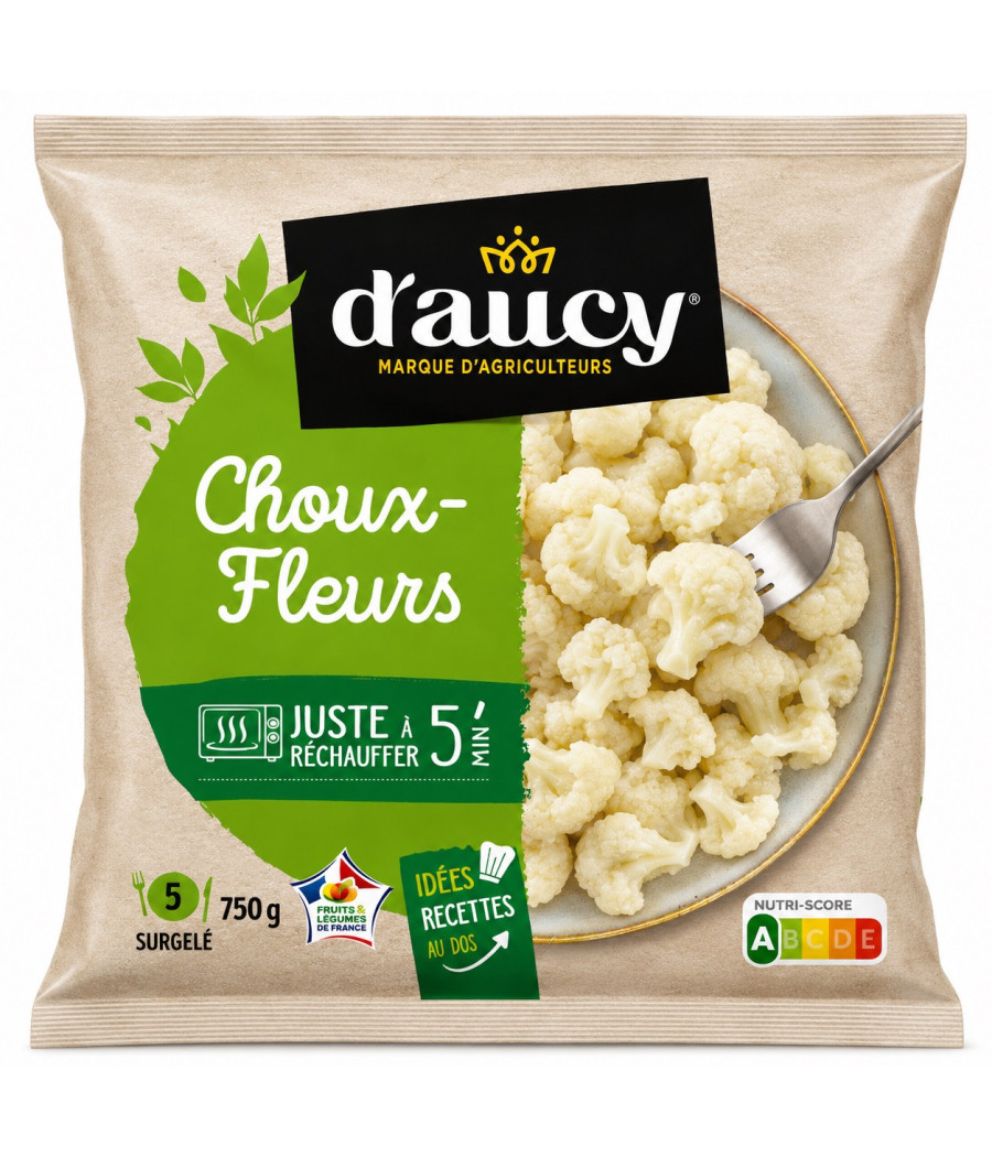 LÉGUMES SURGELÉS D'AUCY CHOUX FLEURS 750G